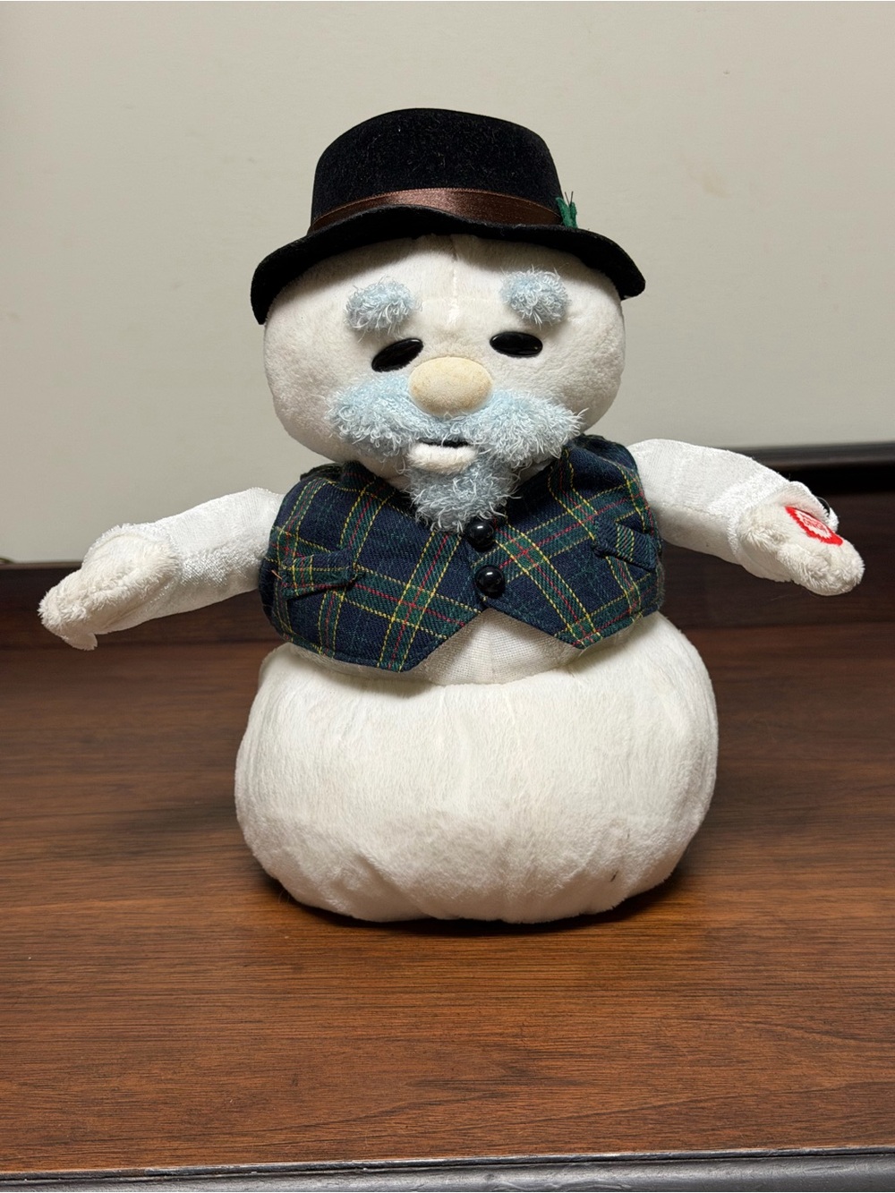 Sam the Snowman plush singing "Have a Holly Jolly Christmas"
